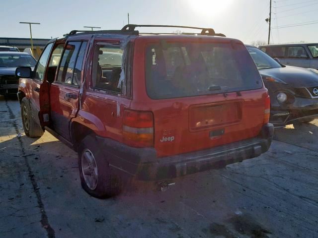 1J4FX58S8WC211392 - 1998 JEEP GRAND CHER RED photo 3