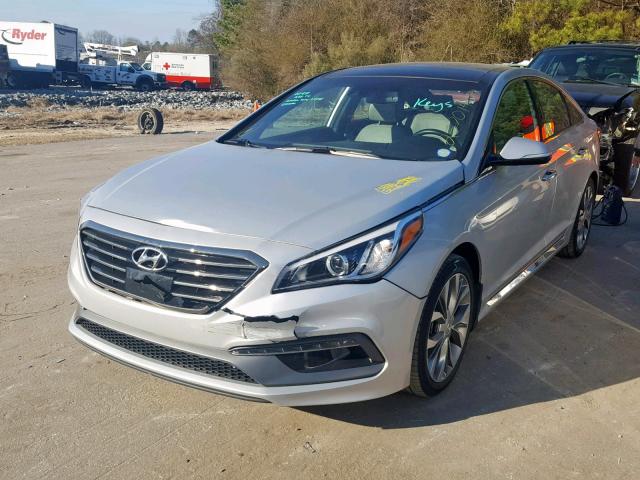 5NPE34AB2FH151759 - 2015 HYUNDAI SONATA SPO SILVER photo 2