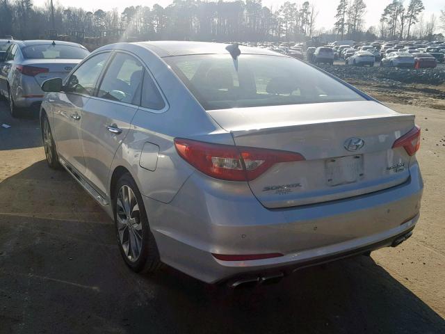 5NPE34AB2FH151759 - 2015 HYUNDAI SONATA SPO SILVER photo 3