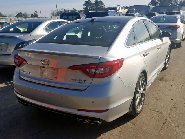 5NPE34AB2FH151759 - 2015 HYUNDAI SONATA SPO SILVER photo 4