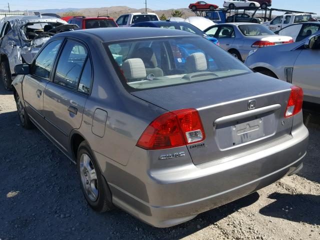 1HGES16345L001506 - 2005 HONDA CIVIC DX V GRAY photo 3