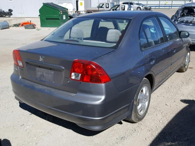 1HGES16345L001506 - 2005 HONDA CIVIC DX V GRAY photo 4