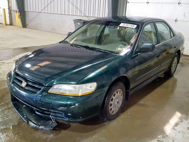 1HGCF86641A037524 - 2001 HONDA ACCORD VAL GREEN photo 2