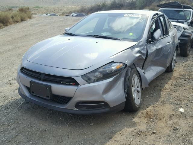 1C3CDFBB6ED823801 - 2014 DODGE DART SXT SILVER photo 2