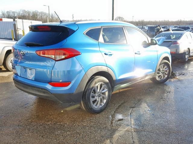 KM8J33A47GU115675 - 2016 HYUNDAI TUCSON LIM BLUE photo 4