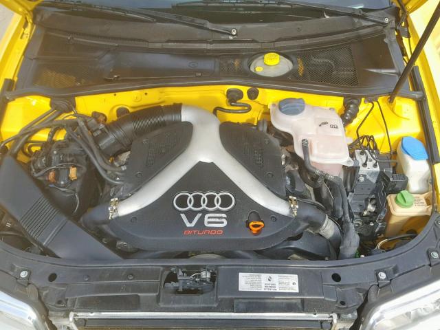 WAURD68D01A065378 - 2001 AUDI S4 2.7 QUA YELLOW photo 7