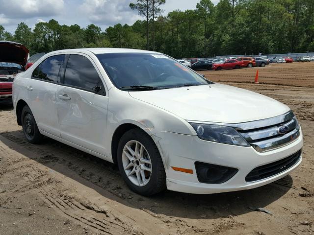 3FAHP0GA5CR389581 - 2012 FORD FUSION S WHITE photo 1