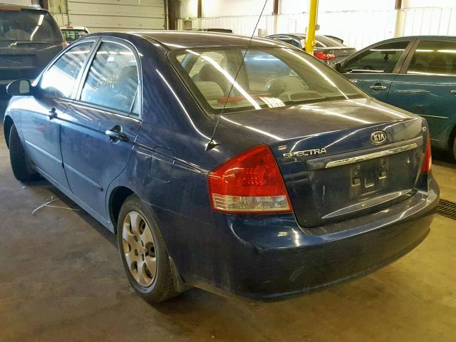 KNAFE121275416259 - 2007 KIA SPECTRA EX BLUE photo 3