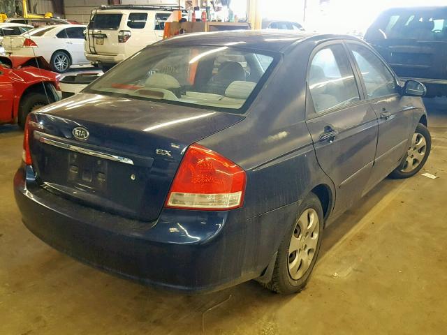 KNAFE121275416259 - 2007 KIA SPECTRA EX BLUE photo 4