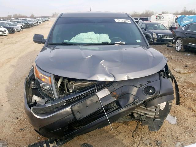 1FM5K8AR8FGC27444 - 2015 FORD EXPLORER P GRAY photo 9