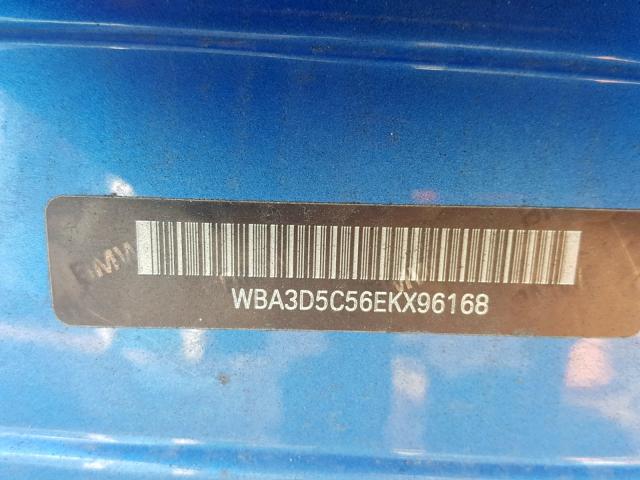 WBA3D5C56EKX96168 - 2014 BMW 328 D BLUE photo 10