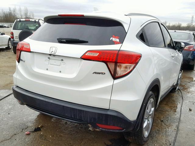 3CZRU6H72GM701026 - 2016 HONDA HR-V EXL WHITE photo 4