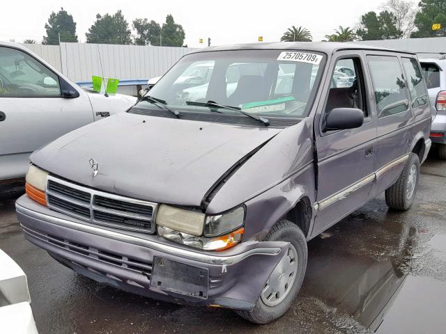 2B4GH2537PR318572 - 1993 DODGE CARAVAN GRAY photo 2