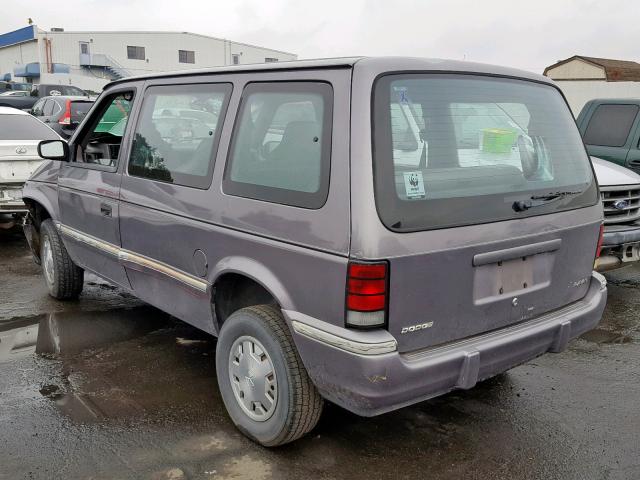 2B4GH2537PR318572 - 1993 DODGE CARAVAN GRAY photo 3