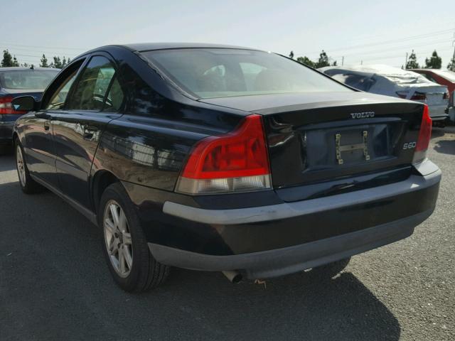 YV1RS61R922148179 - 2002 VOLVO S60 BLACK photo 3