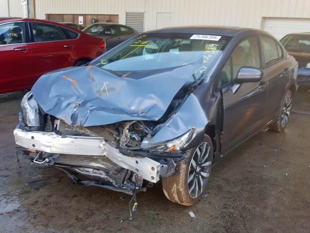 2HGFB2F99FH544248 - 2015 HONDA CIVIC EXL GRAY photo 2