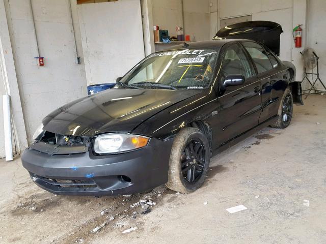 1G1JH54F237213688 - 2003 CHEVROLET CAVALIER L BLACK photo 2