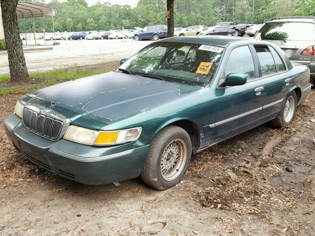 2MEFM74W3YX656193 - 2000 MERCURY GRAND MARQ GREEN photo 2