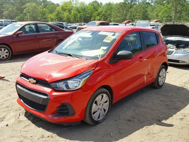 KL8CB6SA7GC603268 - 2016 CHEVROLET SPARK LS RED photo 2