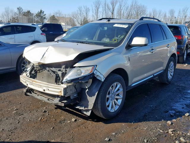 2LMDJ6JK7BBJ12779 - 2011 LINCOLN MKX BEIGE photo 2