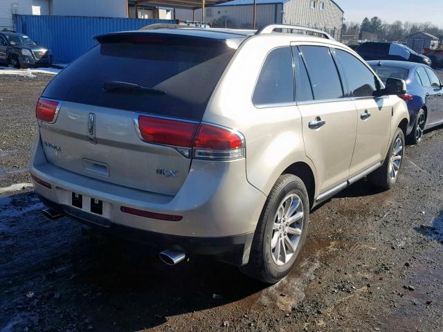 2LMDJ6JK7BBJ12779 - 2011 LINCOLN MKX BEIGE photo 4