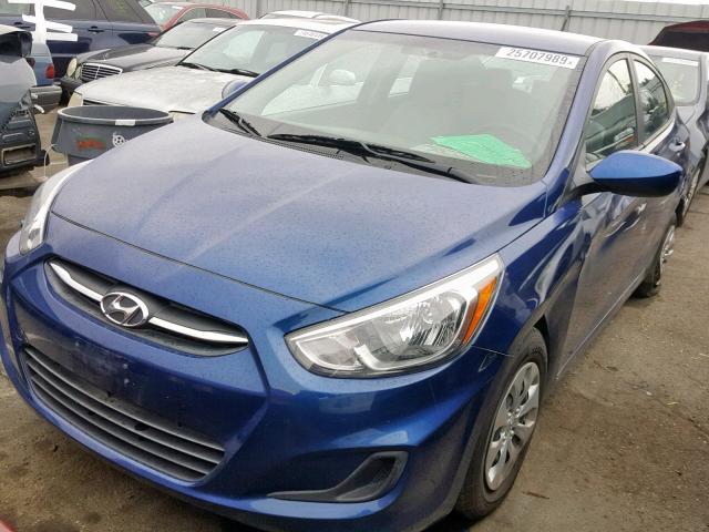 KMHCT4AE2HU180460 - 2017 HYUNDAI ACCENT SE BLUE photo 2