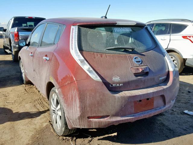 1N4BZ0CP4GC310920 - 2016 NISSAN LEAF SV MAROON photo 3