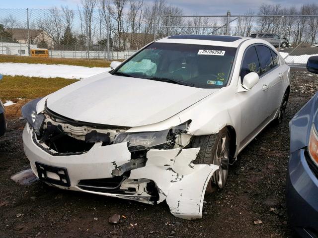 19UUA9F55CA012408 - 2012 ACURA TL WHITE photo 2