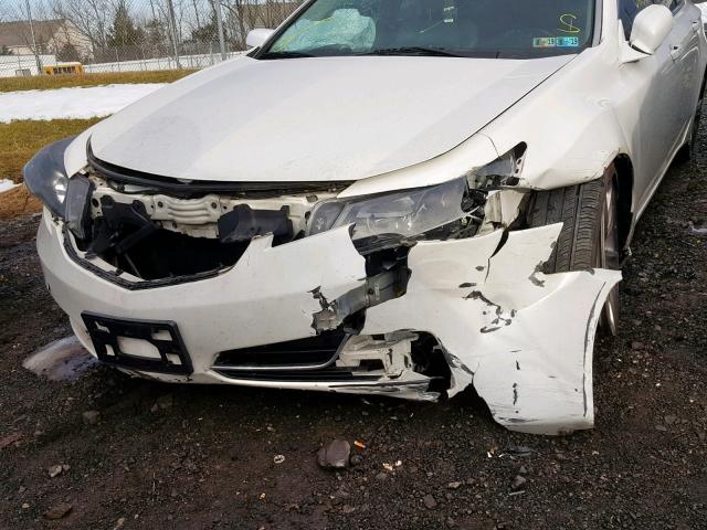 19UUA9F55CA012408 - 2012 ACURA TL WHITE photo 9