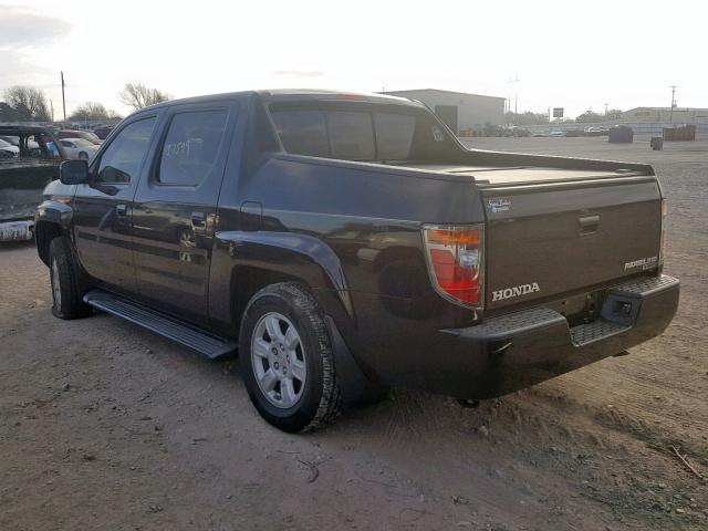 2HJYK16496H536216 - 2006 HONDA RIDGELINE BLACK photo 3