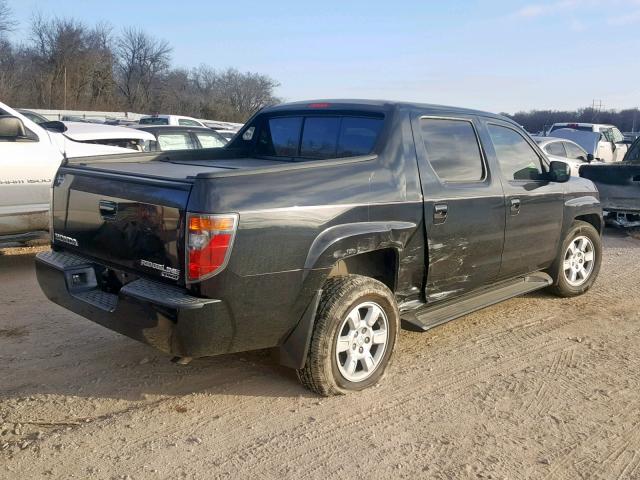 2HJYK16496H536216 - 2006 HONDA RIDGELINE BLACK photo 4