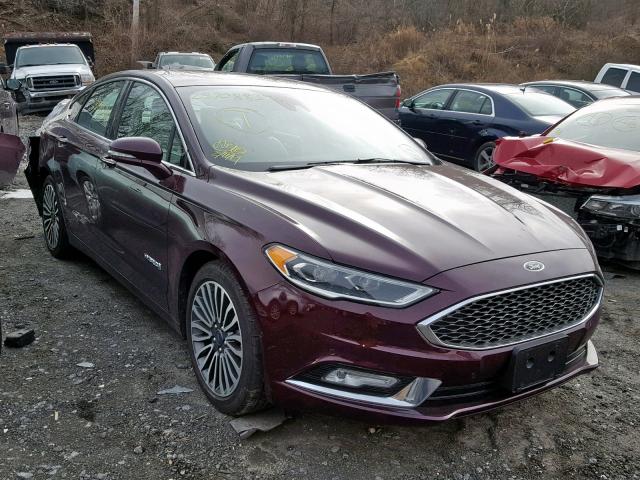 3FA6P0RU7HR261719 - 2017 FORD FUSION TIT MAROON photo 1