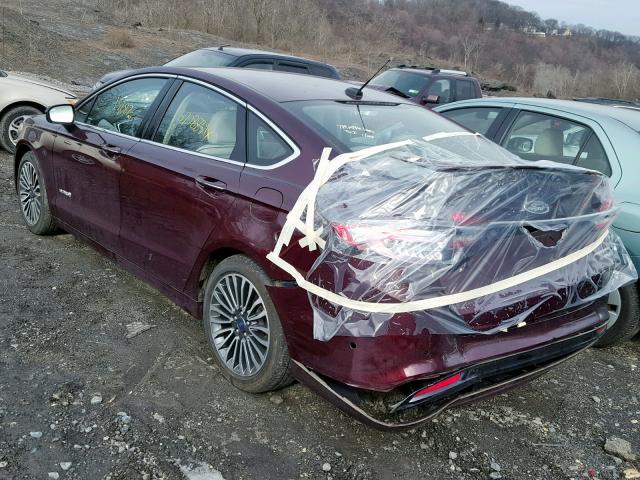 3FA6P0RU7HR261719 - 2017 FORD FUSION TIT MAROON photo 3