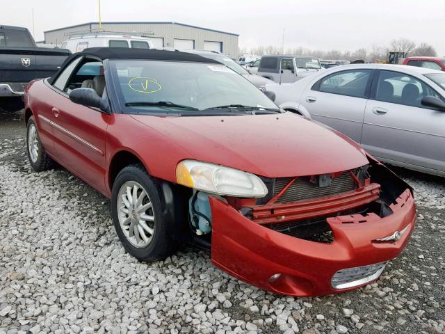 1C3EL55RX2N351252 - 2002 CHRYSLER SEBRING LX RED photo 1