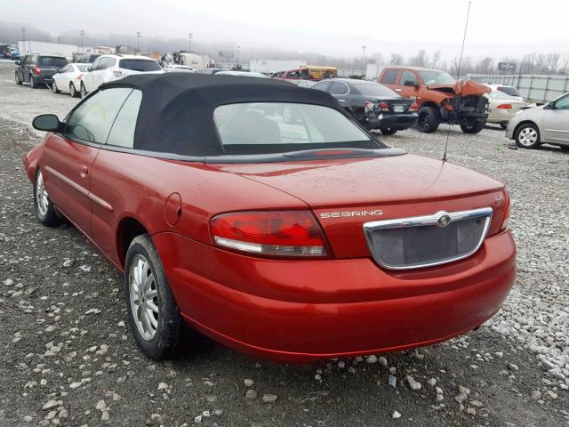 1C3EL55RX2N351252 - 2002 CHRYSLER SEBRING LX RED photo 3