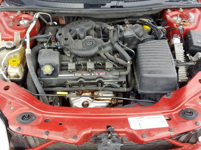 1C3EL55RX2N351252 - 2002 CHRYSLER SEBRING LX RED photo 7