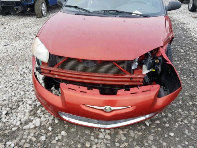 1C3EL55RX2N351252 - 2002 CHRYSLER SEBRING LX RED photo 9