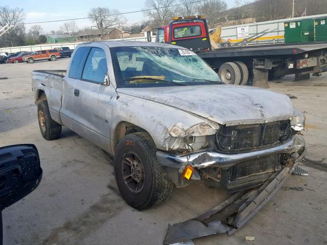 1B7GL22X3YS692637 - 2000 DODGE DAKOTA GRAY photo 1