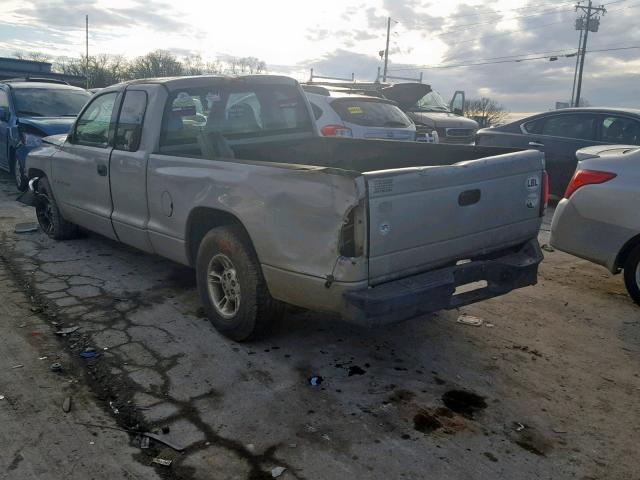 1B7GL22X3YS692637 - 2000 DODGE DAKOTA GRAY photo 3