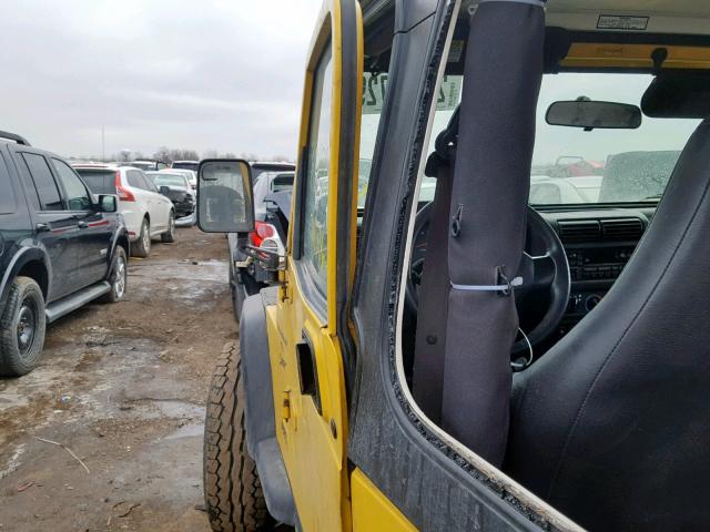 1J4FA49S11P315430 - 2001 JEEP WRANGLER / YELLOW photo 10