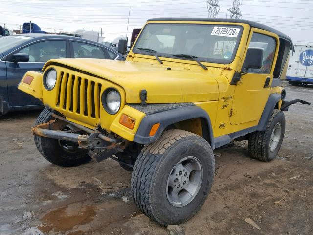 1J4FA49S11P315430 - 2001 JEEP WRANGLER / YELLOW photo 2