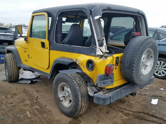 1J4FA49S11P315430 - 2001 JEEP WRANGLER / YELLOW photo 3