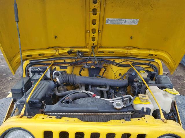 1J4FA49S11P315430 - 2001 JEEP WRANGLER / YELLOW photo 7