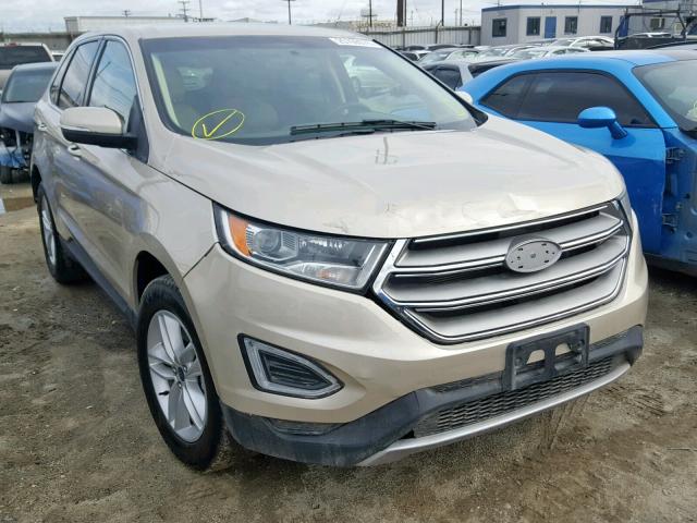 2FMPK4J82HBC31945 - 2017 FORD EDGE SEL GOLD photo 1