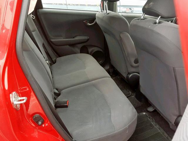 JHMGE8H56AC801030 - 2010 HONDA FIT LX RED photo 6