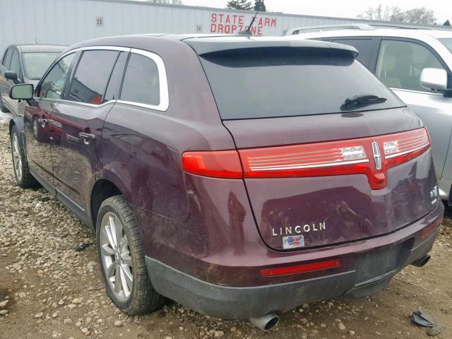 2LMHJ5AT9BBJ54830 - 2011 LINCOLN MKT BURGUNDY photo 3