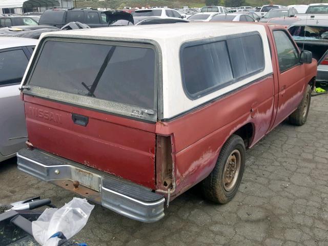 1N6SD11S6NC331882 - 1992 NISSAN TRUCK SHOR RED photo 4