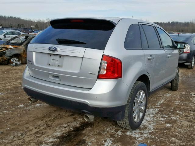 2FMDK3JC8EBB62305 - 2014 FORD EDGE SEL SILVER photo 4