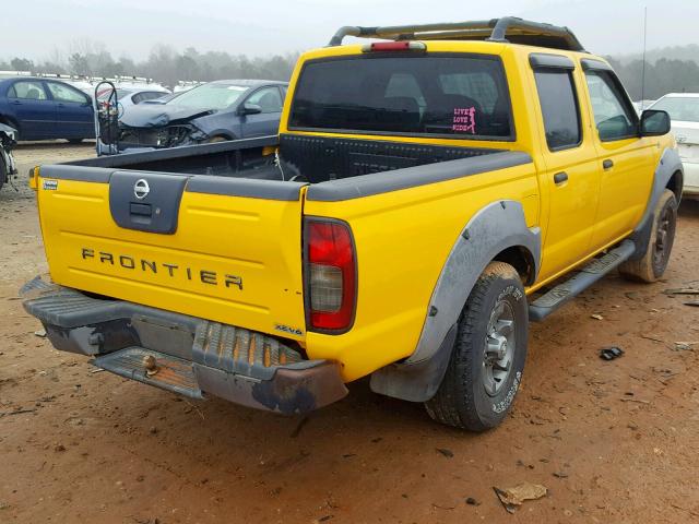 1N6ED27T62C352858 - 2002 NISSAN FRONTIER C YELLOW photo 4