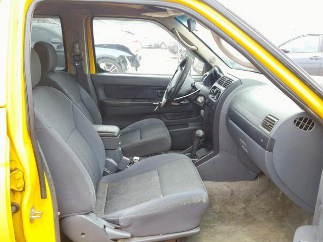 1N6ED27T62C352858 - 2002 NISSAN FRONTIER C YELLOW photo 5